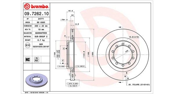 MAGNETI MARELLI Тормозной диск 360406044600